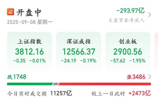 红牛配资 三大股指集体转跌！创业板跌近2％